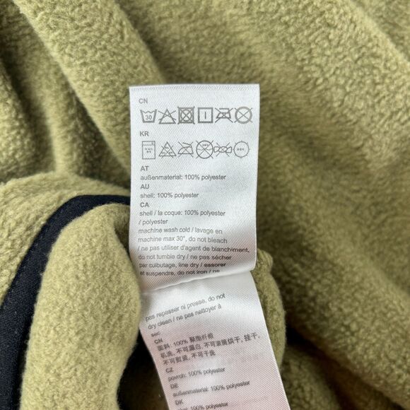 WeSC Pullover Mens L Green 1/4 Zip Mitch Solid Fleece Mock Neck L413470M Fall - Picture 8 of 8